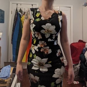Black floral dress